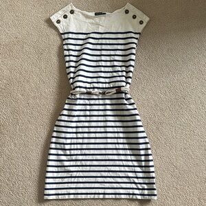 Ralph Lauren Nautical Stripe Boatneck Dress